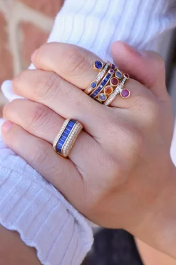 Ensueno Blue Sapphire and Diamond Ring