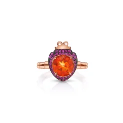 Fire Opal LadyBug Ring
