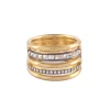 French Cut & Round Diamond Spiral Ring