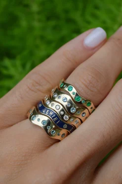 Gemini Zodiac Enamel Wave Band III
