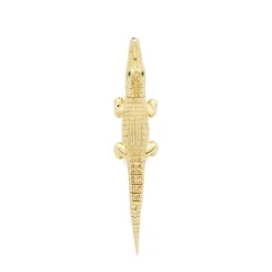 Gold Alligator Bite Earring & Pendant