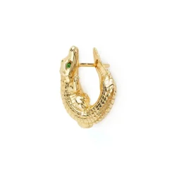 Gold Alligator Twist Earrings