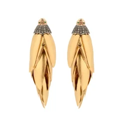Gold Scarab Bunch Earring