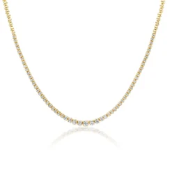 Graduated Half Diamond Riviera Necklace