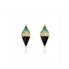 Green Quartz and Black Onyx Pietra Studs