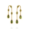 Green Tourmaline Fluid Doubled Earrings