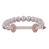 Grey Pearl & Frosted Quartz Chakra Bracelet