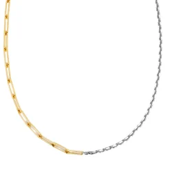 Half Paperclip and Half Rolo Necklace