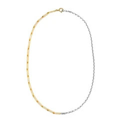 Half Paperclip and Half Rolo Necklace