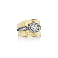 Hammered Diamond Star Cigar Band