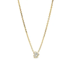 Heart Shaped Diamond Solitaire Pendant