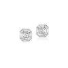Illusion Asscher Cut Diamond Studs