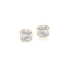 Illusion Asscher Cut Diamond Studs