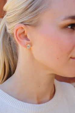 Illusion Asscher Cut Diamond Studs