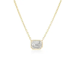 Illusion Emerald Cut Diamond Pendant