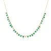 Jardin Emerald & Diamond Bezel Set Necklace