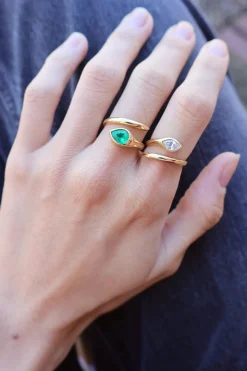 Jardin Emerald Snake Ring