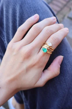 Jardin Emerald Snake Ring
