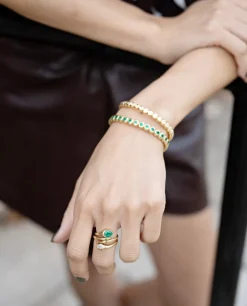 Jardin Emerald Stretch Bezel Bracelet
