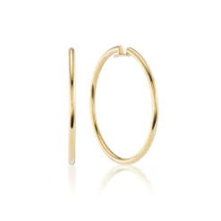 18K Large Continuous Hoop Earrings