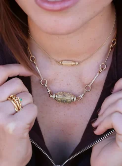 18KY Diamond Stick Chain