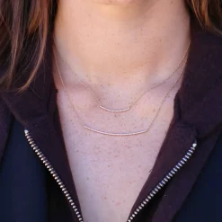 Large Diamond Smile Necklace