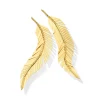 Large Feather Drop Earrings
