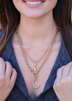 Large Teardrop Chain Necklace