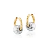 Large Two-Tone Piercing Earrings
