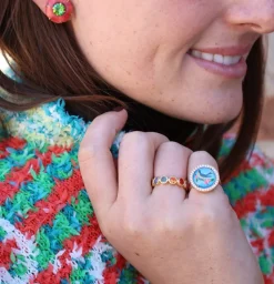 Little Blue Bird Ring