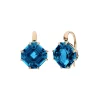 London Blue Topaz Asscher Cut Earrings