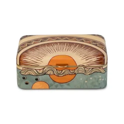 Marquetry Box with Sunset Motif