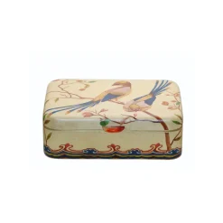 Marquetry Jewelry Box with Birds