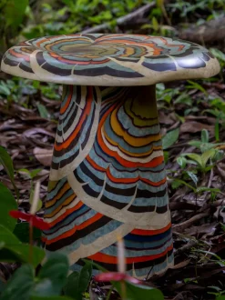 Marquetry Mushroom Stool
