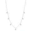 Medium Floating Diamond Necklace- White Gold