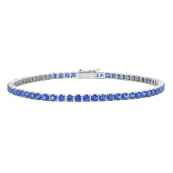 Medium Invisible Blue Sapphire Bracelet