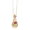 Miniature Rose Painting in a Bottle Necklace