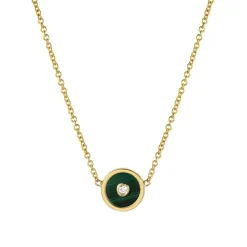 Mini Compass Pendant- Malachite