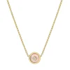 Mini Compass Pendant - Pink Opal