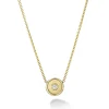 Mini Compass Pendant - Sand Brushed Gold