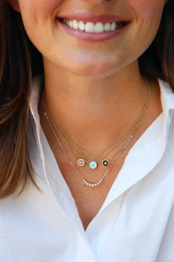 Mini Compass Pendant- Turquoise