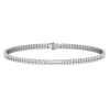 Mini Double White Gold & Diamond Invisible Tennis Bracelet