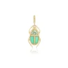 Mini Green Amethyst & Chrysoprase Scarab Pendant