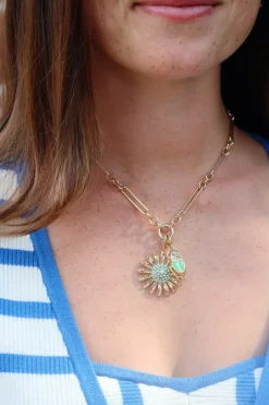 Mini Green Amethyst & Chrysoprase Scarab Pendant