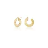 Mini Record Crescent Earrings