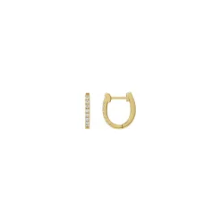 13mm Diamond Huggie Earrings