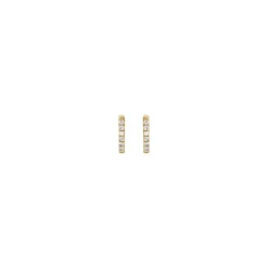 10mm Diamond Huggie Earrings