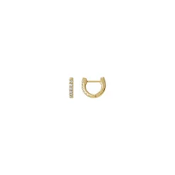 8mm Diamond Huggie Earrings
