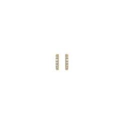 8mm Diamond Huggie Earrings