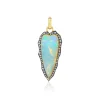 Narrow Opal Heart Pendant